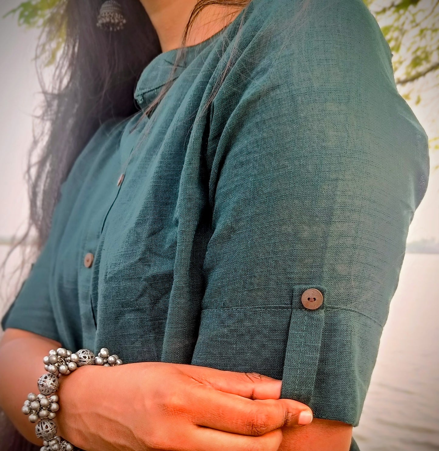 Half Collar Cotton Co-ord Set