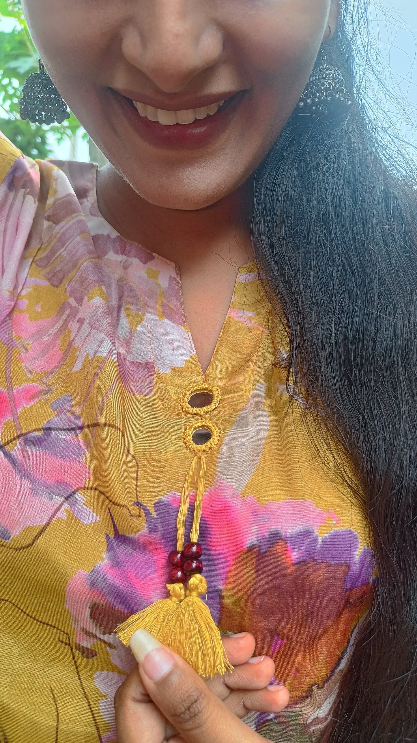 Mustard Floral Watercolor Co-ord Set