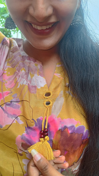 Mustard Floral Watercolor Co-ord Set