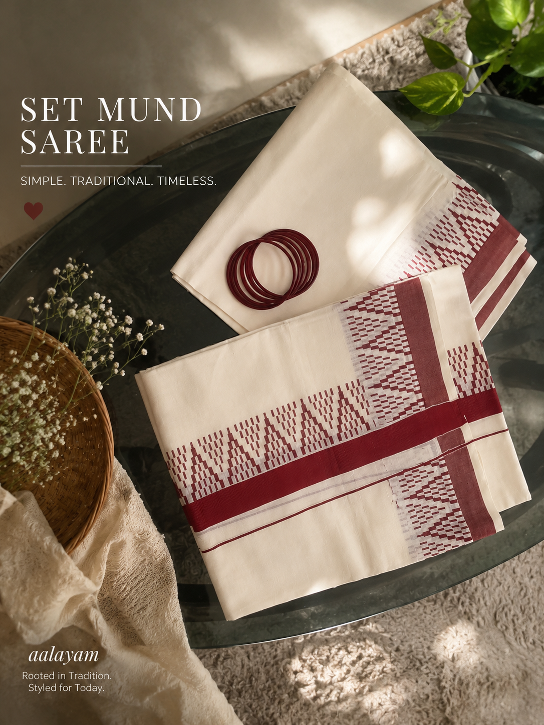 Onam-ready in a Set Mund that costs just ₹850! 🌸