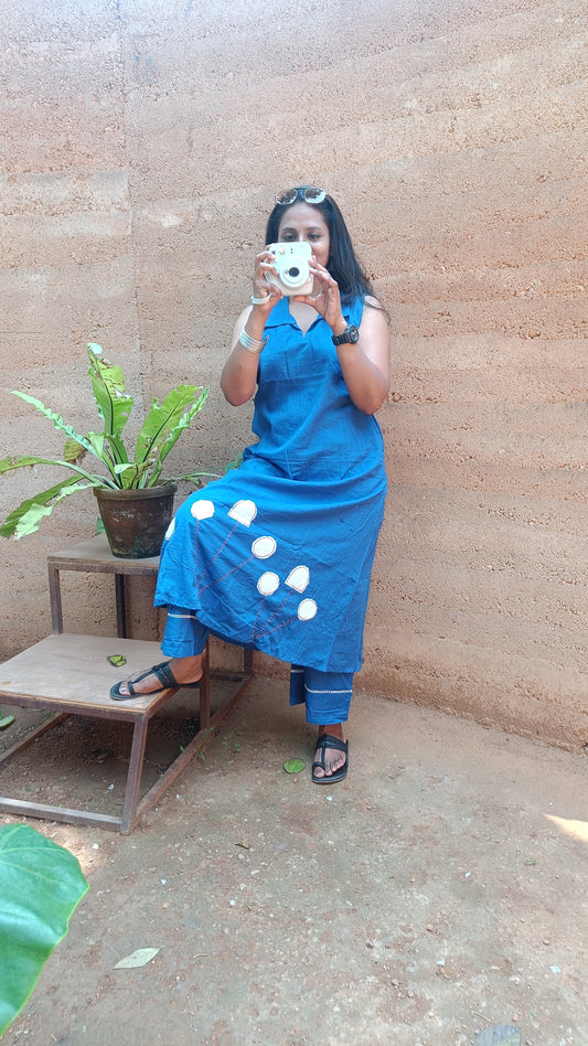 Blue Cotton Co-ord Set