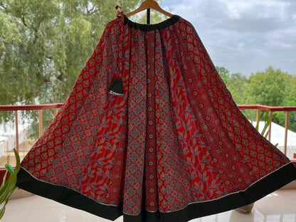 Ajrakh Print Flared Skirt