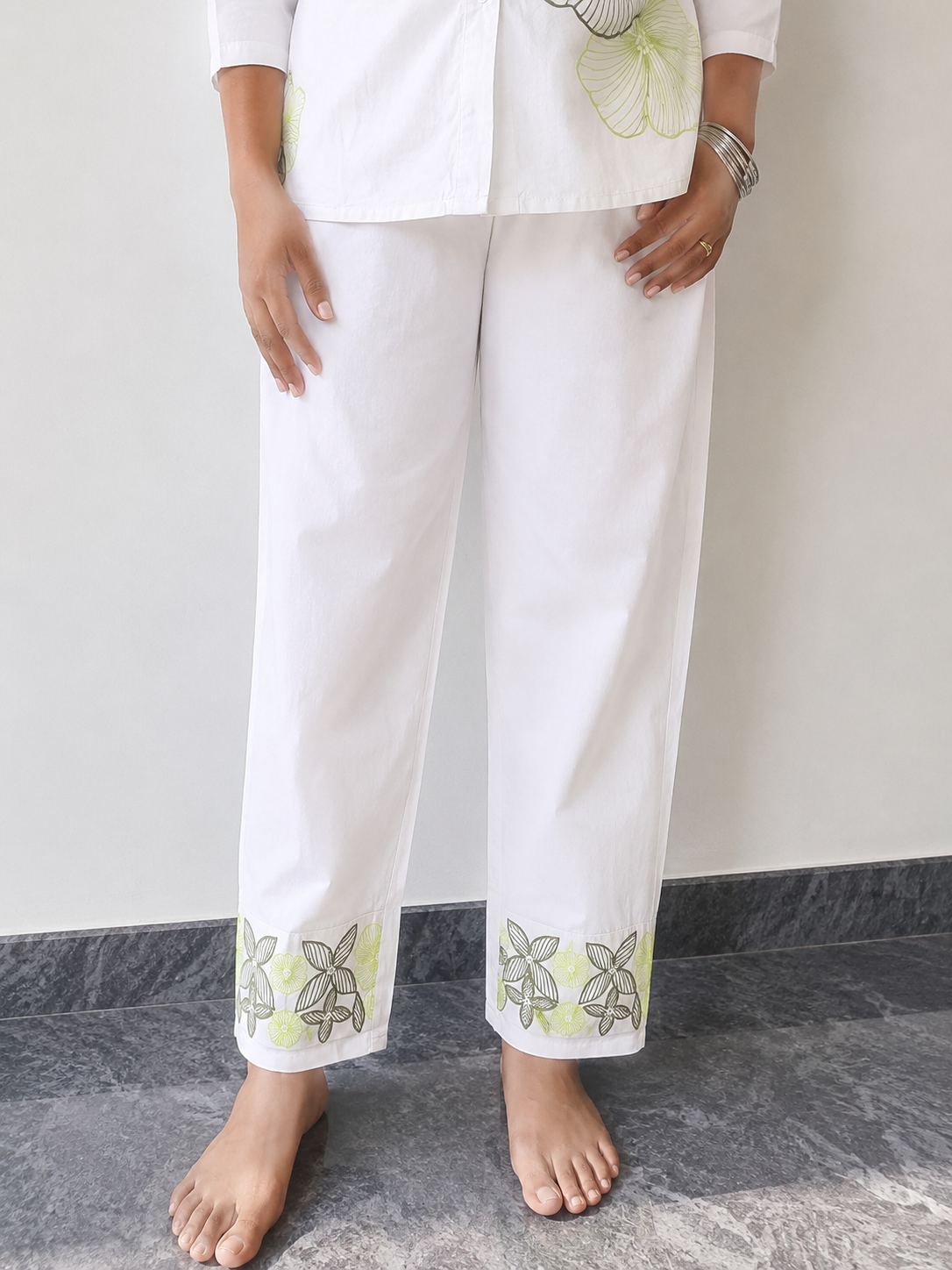 White Embroidered Coord Set